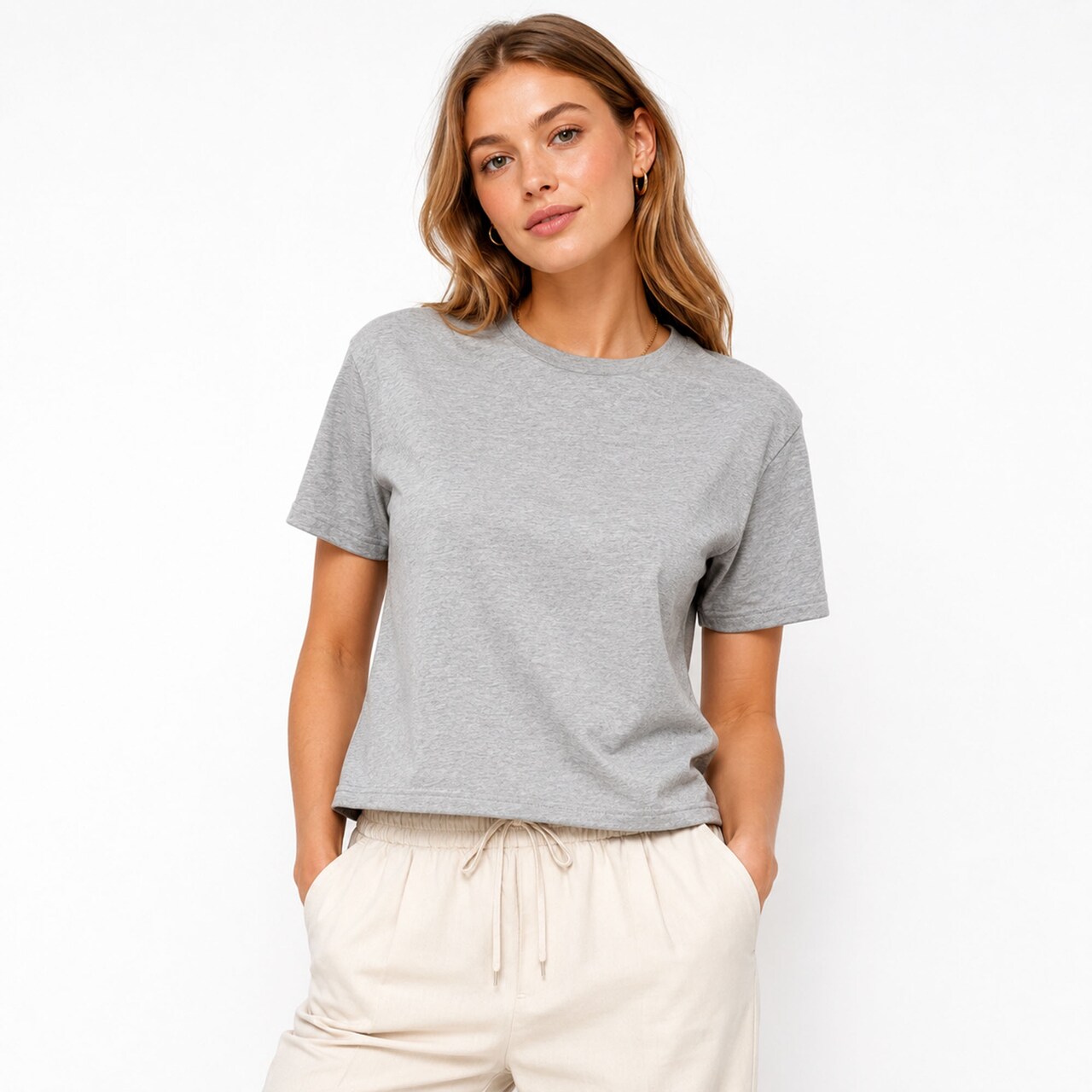 BELLA CANVAS Women’s Short Sleeve Jersey Crop T-Shirt Fit Casual Crop Tee